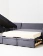 Dove universali kampinė sofa su miegojimo funkcija ir patalų dėže Brunei 02